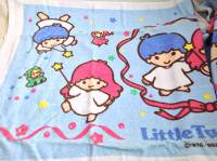 【バスタオル】Little TwinStarsキキとララ 青タオル