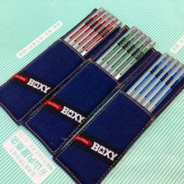 【鉛筆】三菱 BOXY HB　5本セット 3色(当時物) 表面