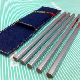 【鉛筆】三菱 BOXY HB　5本セット 3色(当時物) 先端