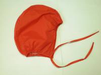 【水泳帽】スクール水泳帽　赤　女用　耳までの覆う水泳帽 側面