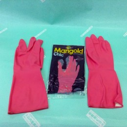 【手袋】家庭用 ビニール手袋　Marigold ピンク 中身
