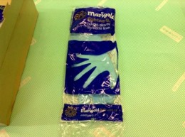 【手袋】家庭用 ビニール手袋　Marigold 水色