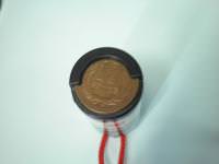【ストラップ】小さな小銭入れ National 電池型 硬貨セット時