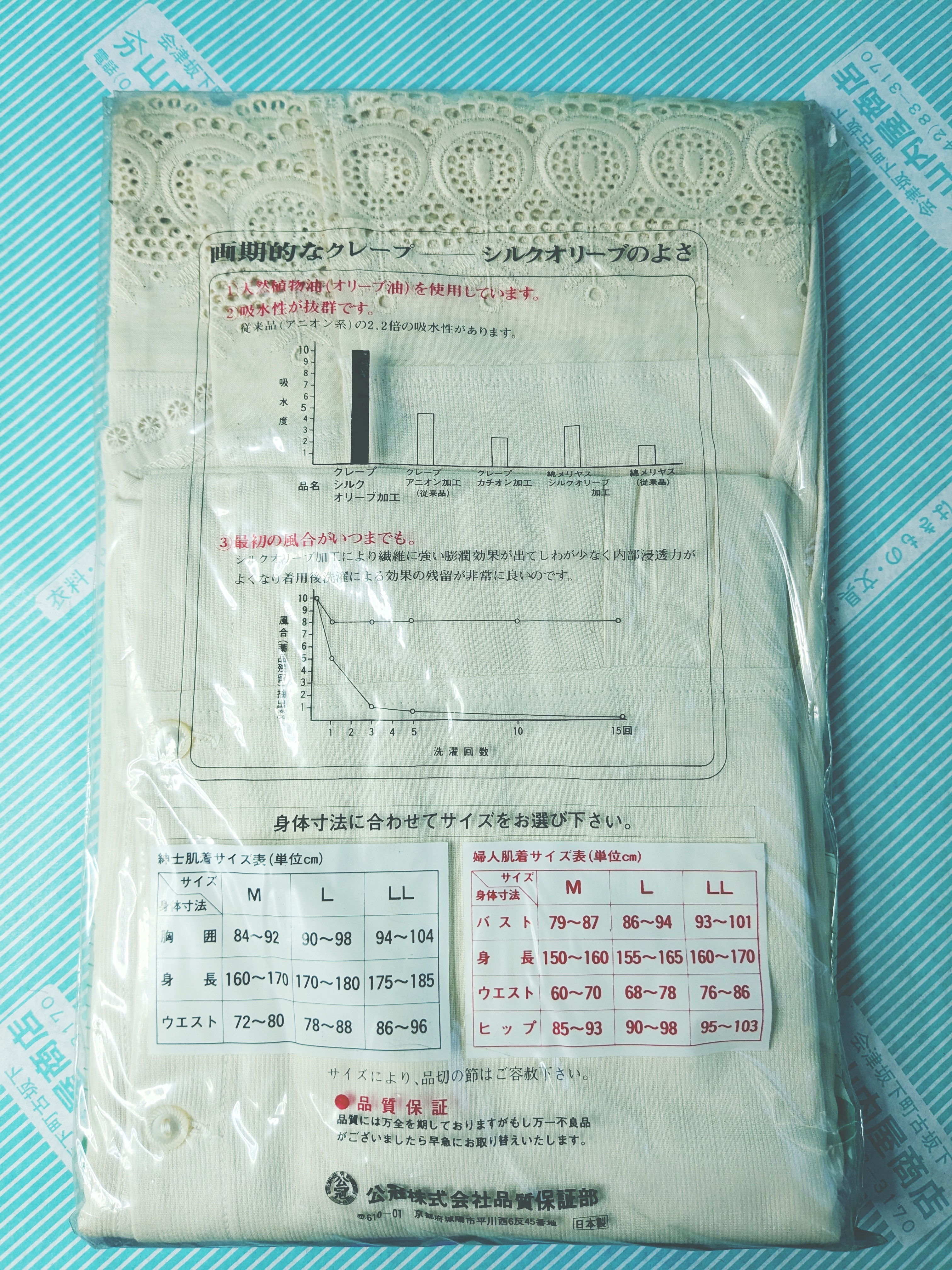 【肌着】グレープ肌着 シルクオリーブ加工 ダルマシミーズ 女性用の商品画像2