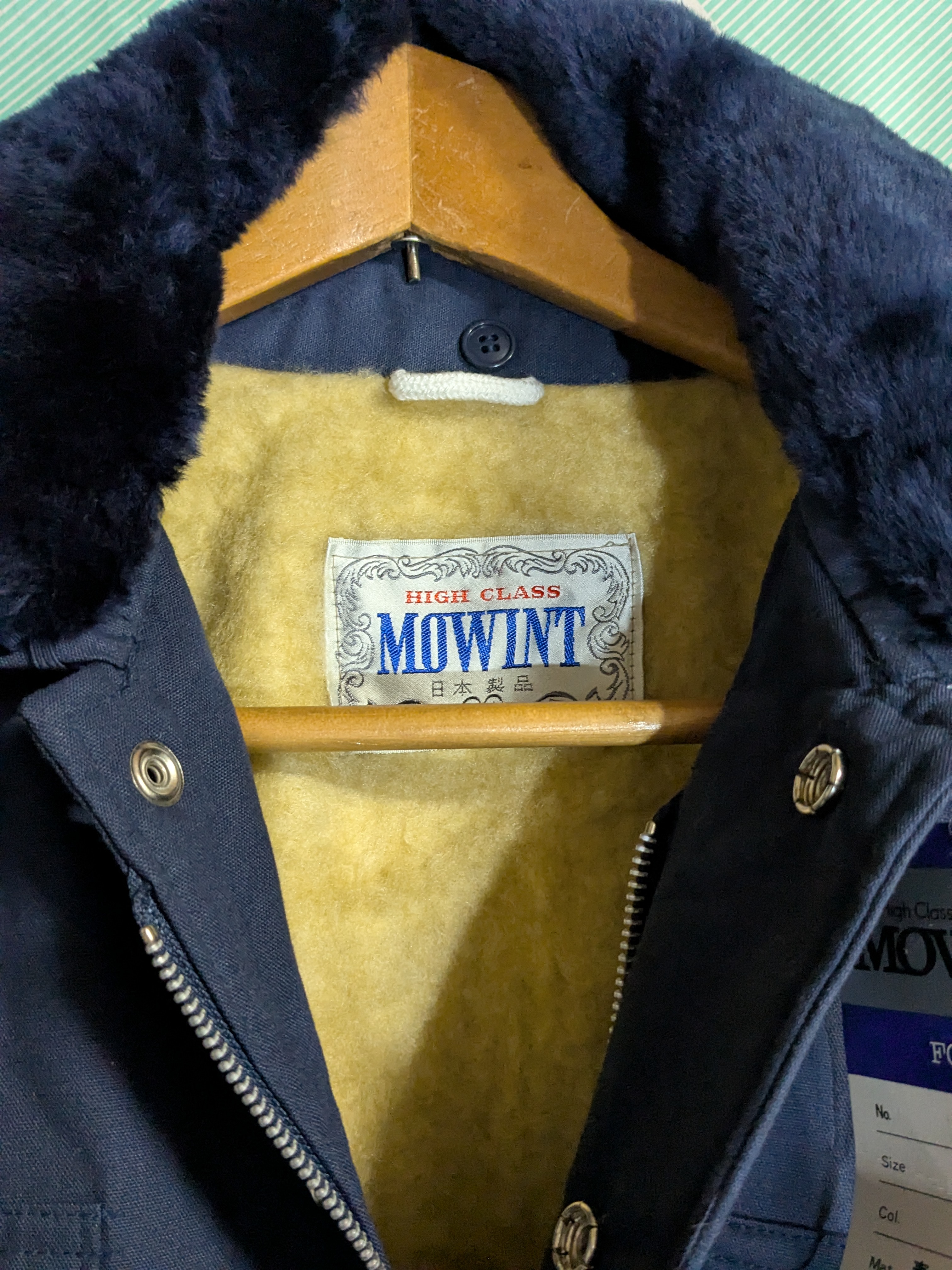 【ジャンパー】MOWINT 防寒 作業着 ドカジャン 綿入り 紺色 日本製の商品画像3