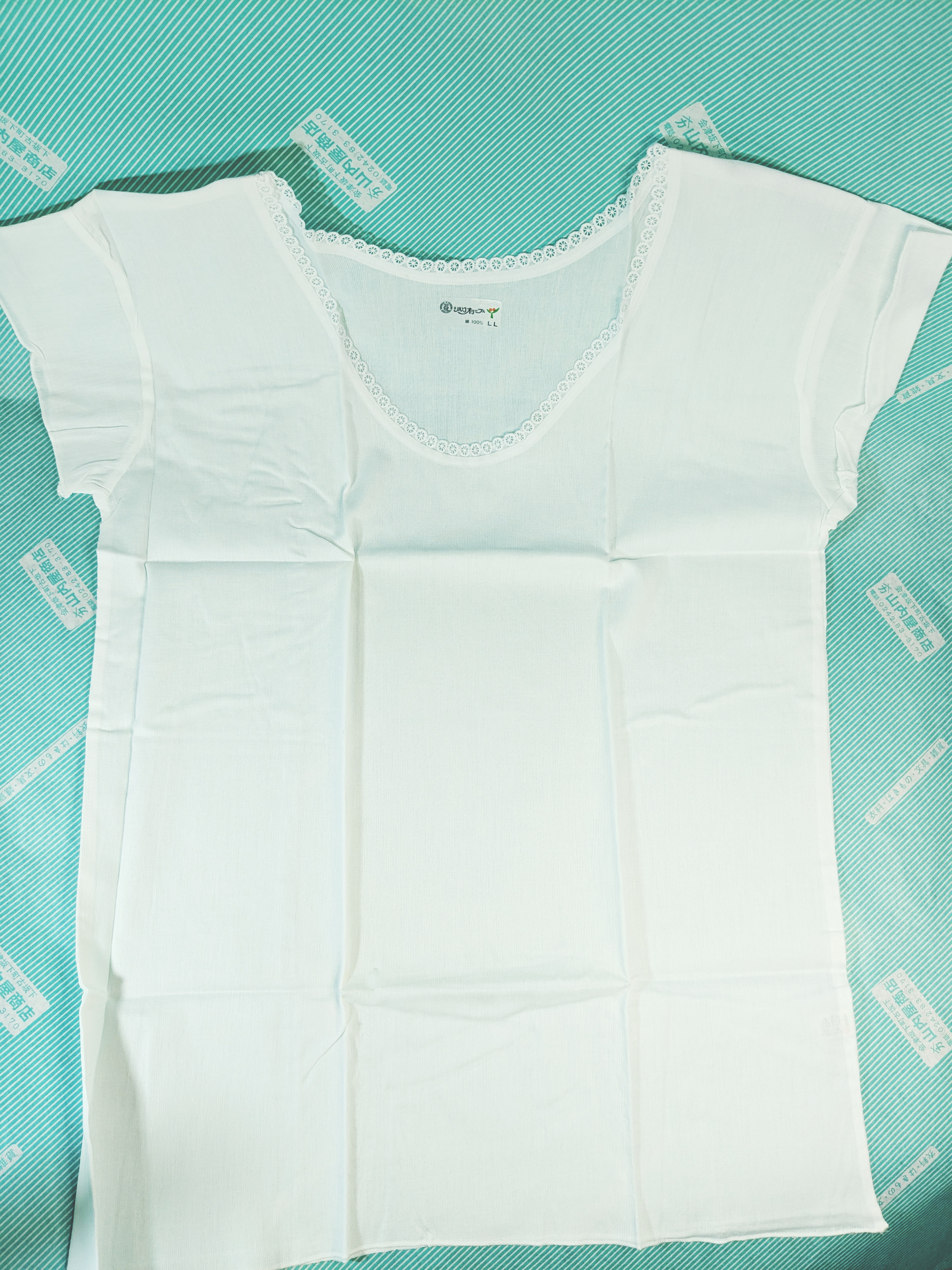 【肌着】クレープ肌着 シルクオリーブ フレンチ袖 レディース 綿100 レースデザインの商品画像4