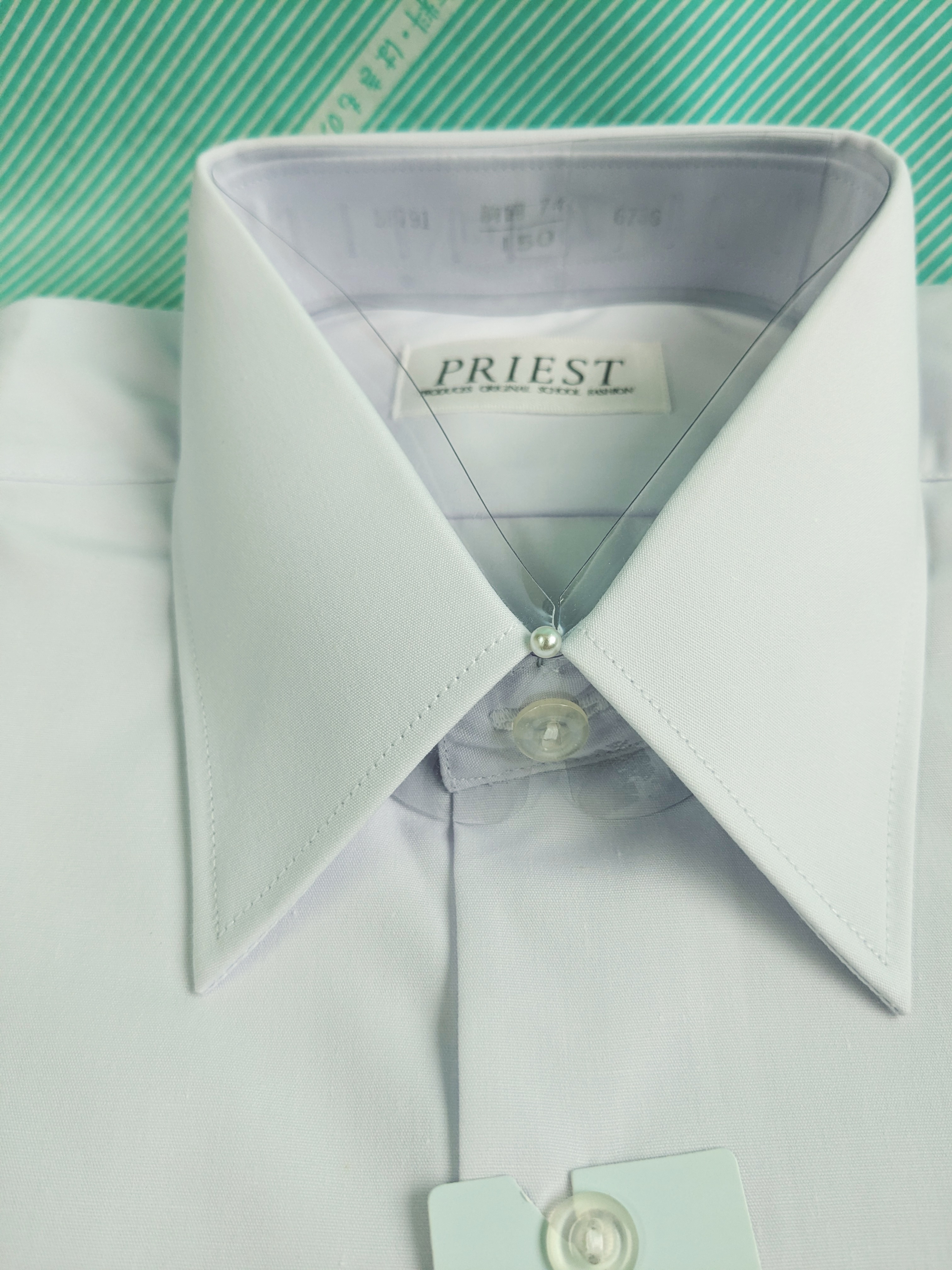 【Yシャツ】半袖 スクールシャツ ワイシャツ 学生服 通学 男子 制服 形態安定 ノーアイロン 白の商品画像6