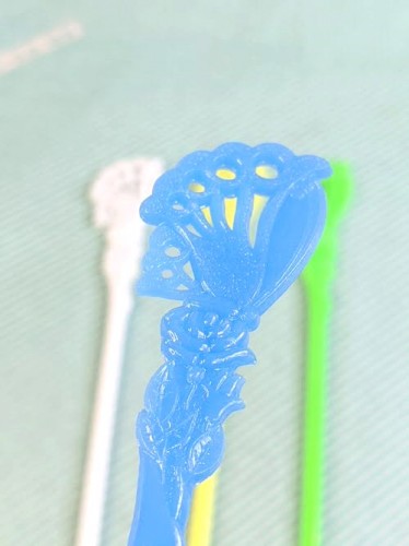 【マドラー】 洋酒にジュースに　6色6本セット 花に蝶