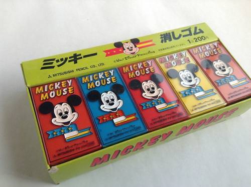 【消しゴム】ミッキー消しゴム　3色3個セット