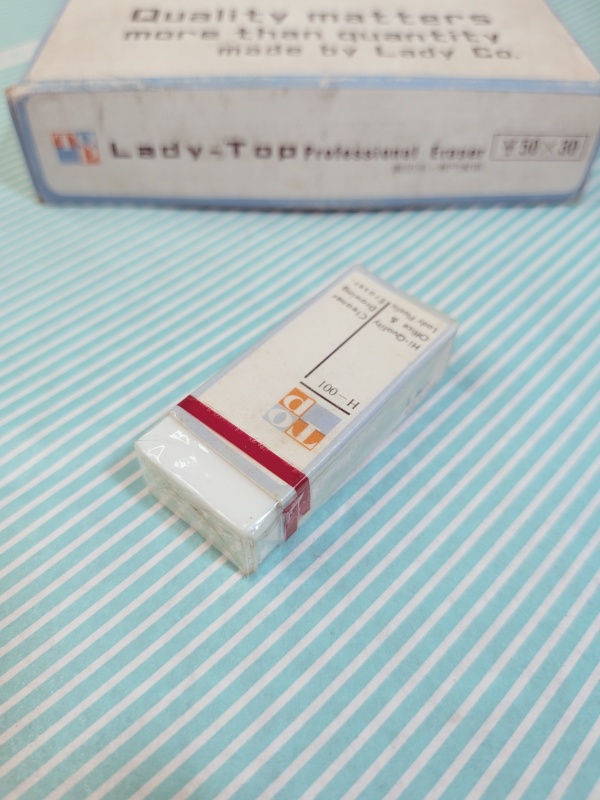 【消しゴム】 LADY 白いプラスチック消しゴム 細長形の商品画像5