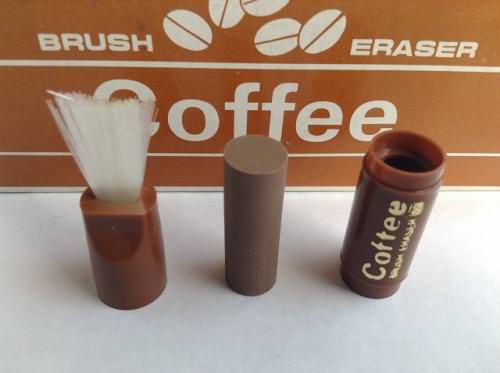 【消しゴム】レモン ブラシ付きコーヒー消ゴムの商品画像2