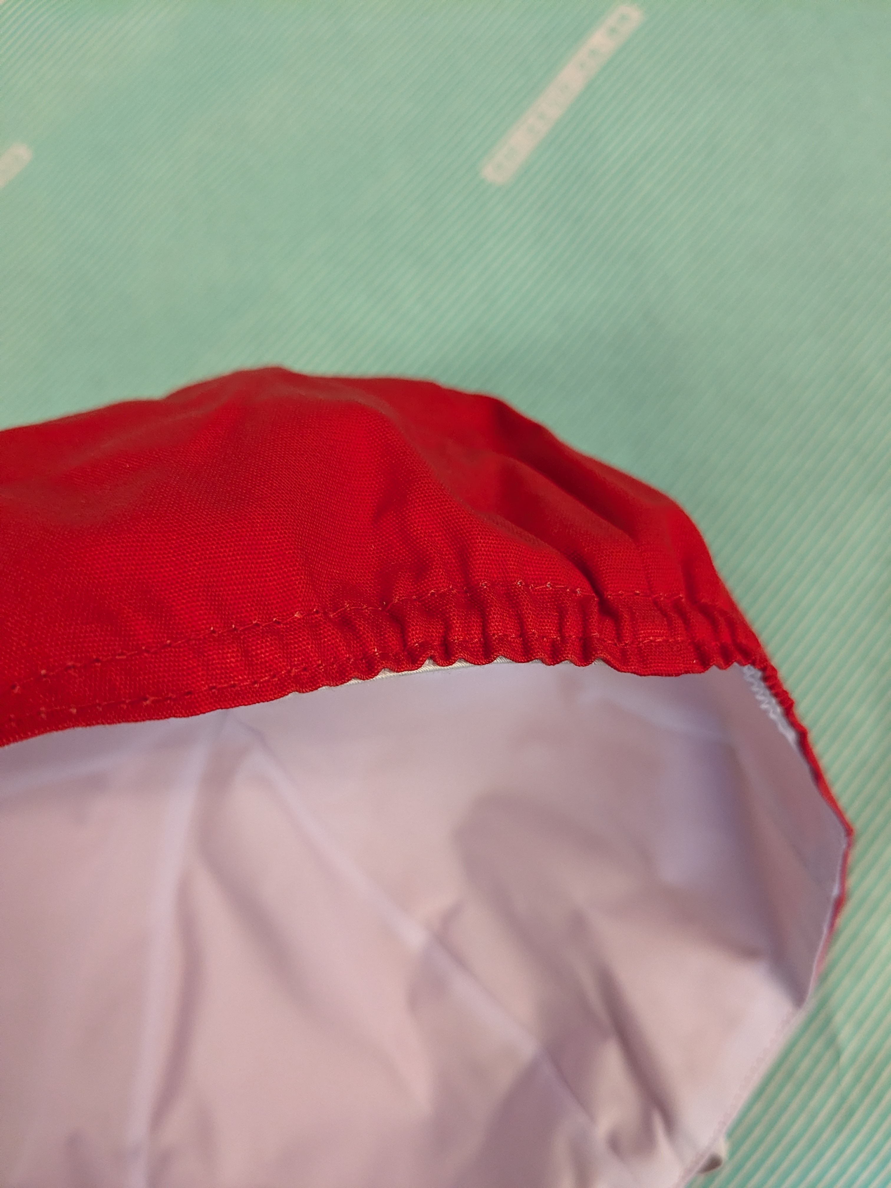 【体操帽子】赤白帽 あごひも(ゴム)付 鍔付き リバーシブルの商品画像6