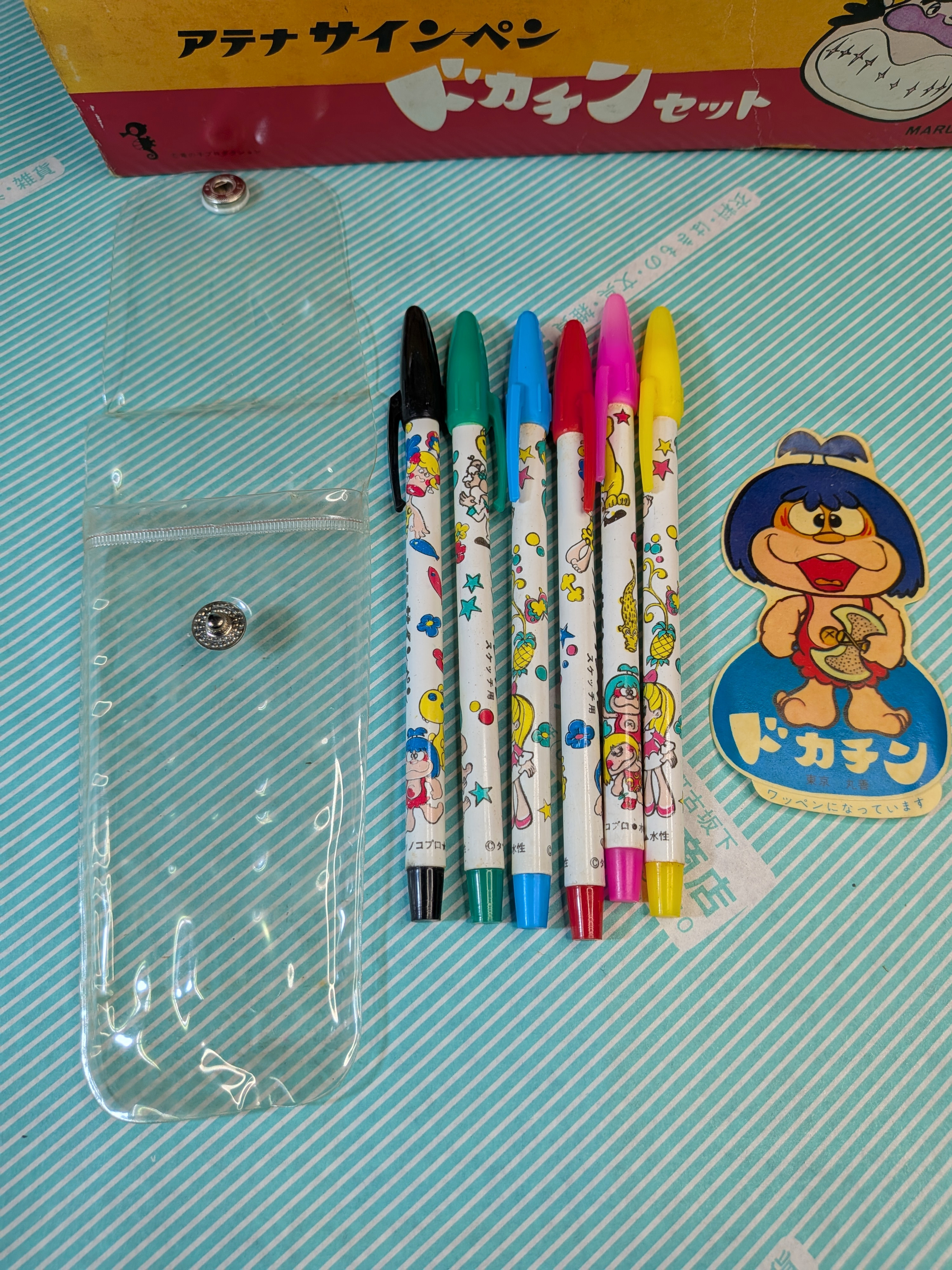 【サインペン】 アテナ ドカチン 水性6色セット ワッペン付きの商品画像4
