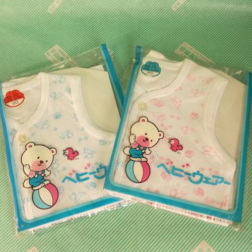 【シャツ】ベビーグンゼ　袖無　タンクトップ　前開　 肌着