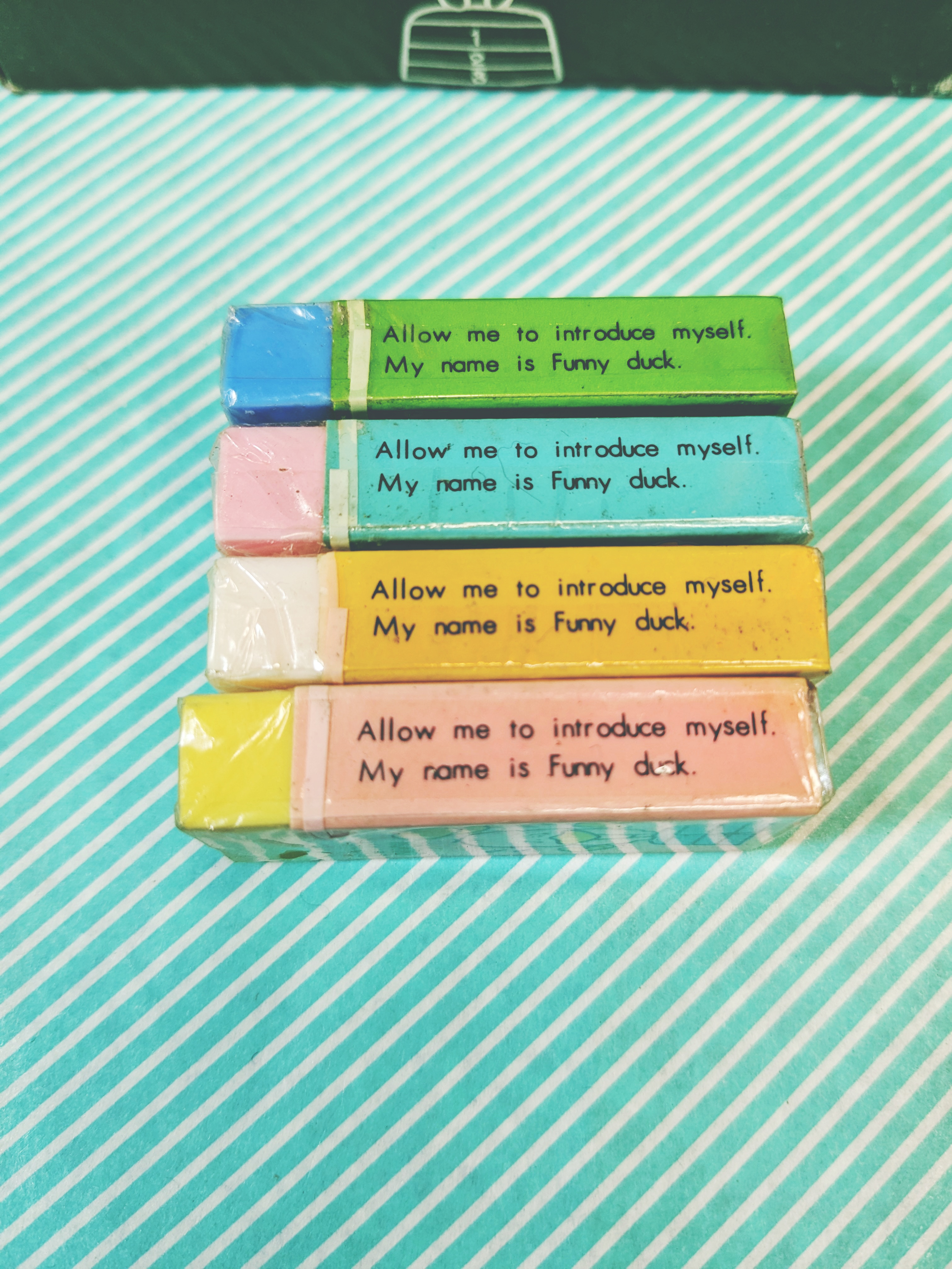 【消しゴム】SUN-BELL FUNNY DUCK 昭和レトロ カラフル消しゴムの商品画像4