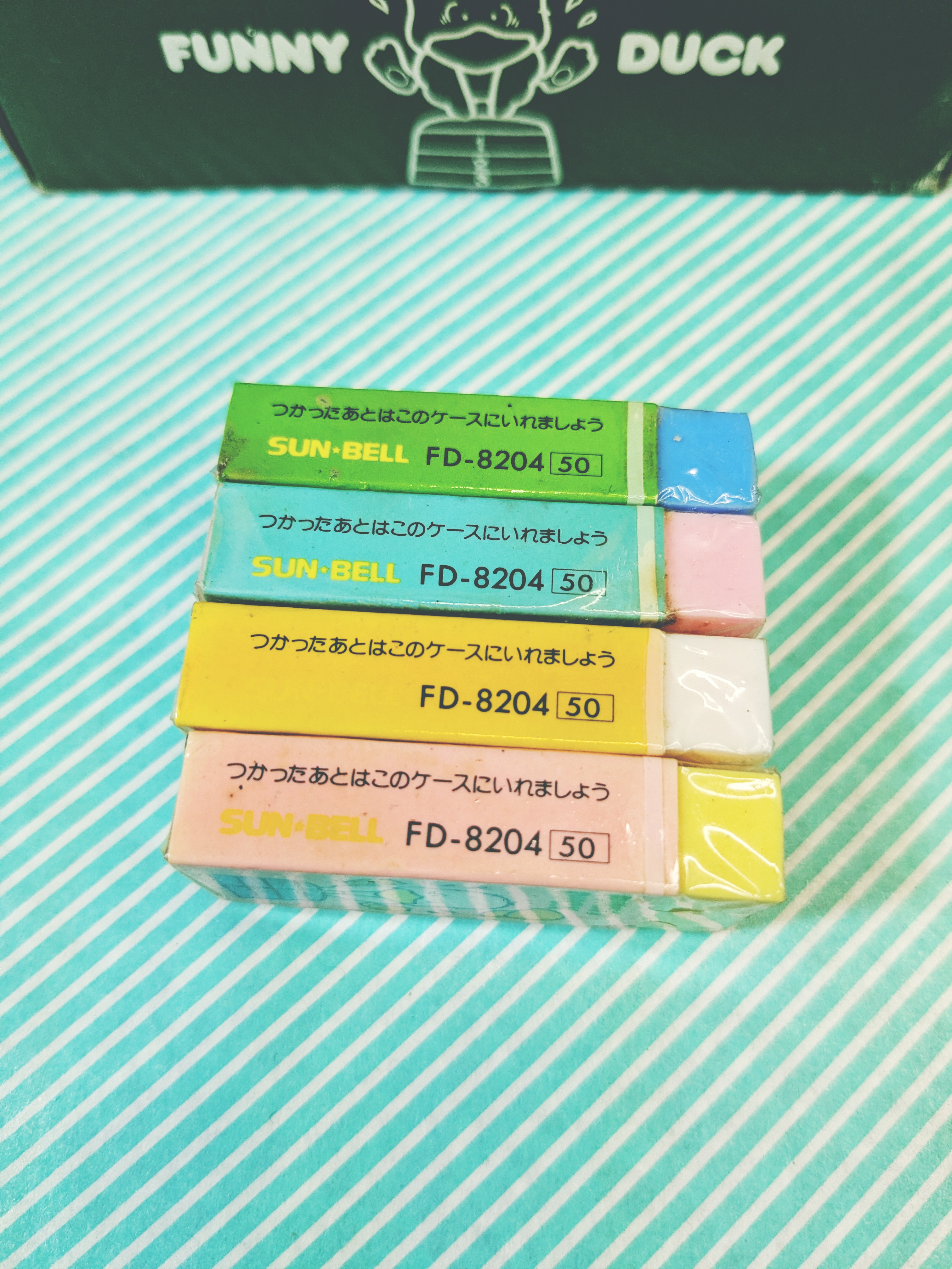 【消しゴム】SUN-BELL FUNNY DUCK 昭和レトロ カラフル消しゴムの商品画像3