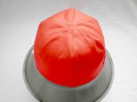 【体操赤白帽子】ギンポー 特選運動帽子 つばなし 赤 前面