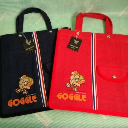 【鞄】SHIMOJIMA GOGGLE 布製手提げバッグ