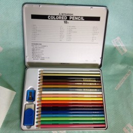 【色鉛筆】ドラゴンクエストⅥ 鉛筆削り消しゴム付 18色 色