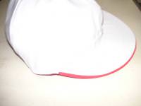 【体操帽子】赤白帽 あごひも(ゴム)付 側面
