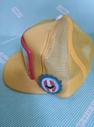 【帽子】地球戦隊ファイブマン　子供用　バッチ付き　黄色 側面