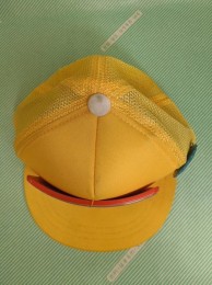 【帽子】地球戦隊ファイブマン　子供用　バッチ付き　黄色 上面