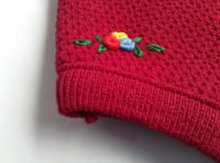 【パンツ】テイジン　ナイロンパンツ あずき色　赤ちゃん用 刺繍
