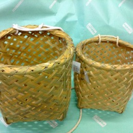【竹かご】円形　腰かご 目貝籠 2サイズ 側面