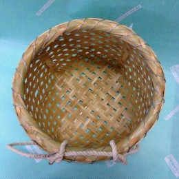 【竹かご】円形　腰かご 目貝籠 2サイズ 側面