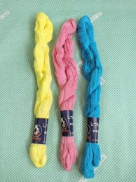 【糸】カブトフジ　洋裁　しつけ糸　綿　堅牢染　綛　3色